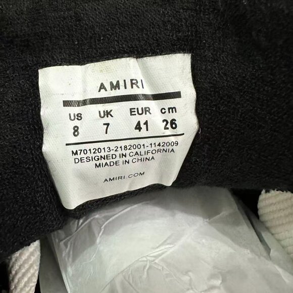 White Amiri Patchwork Leather Sneakers - Picture 6 of 10